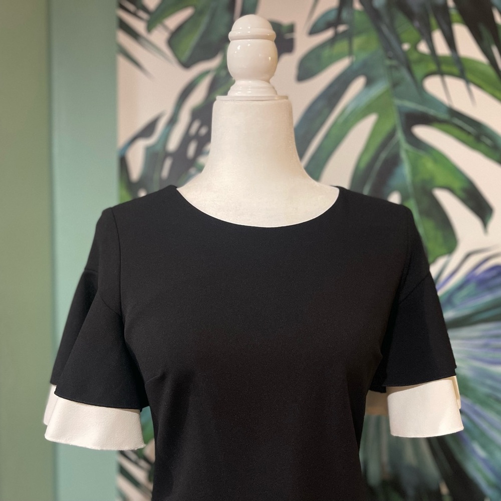 ⚫️Tommy Hilfiger Chic Black and White Midi Dress⚫️ - Picture 2 of 8